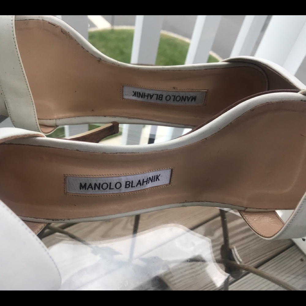 Manolo Blahnik glittered sandal